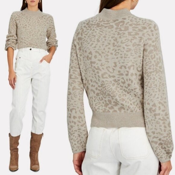 NEW Veronica Beard Alpaca Wool Leopard Print Sweater Pullover Size XS Merino - Picture 13 of 13